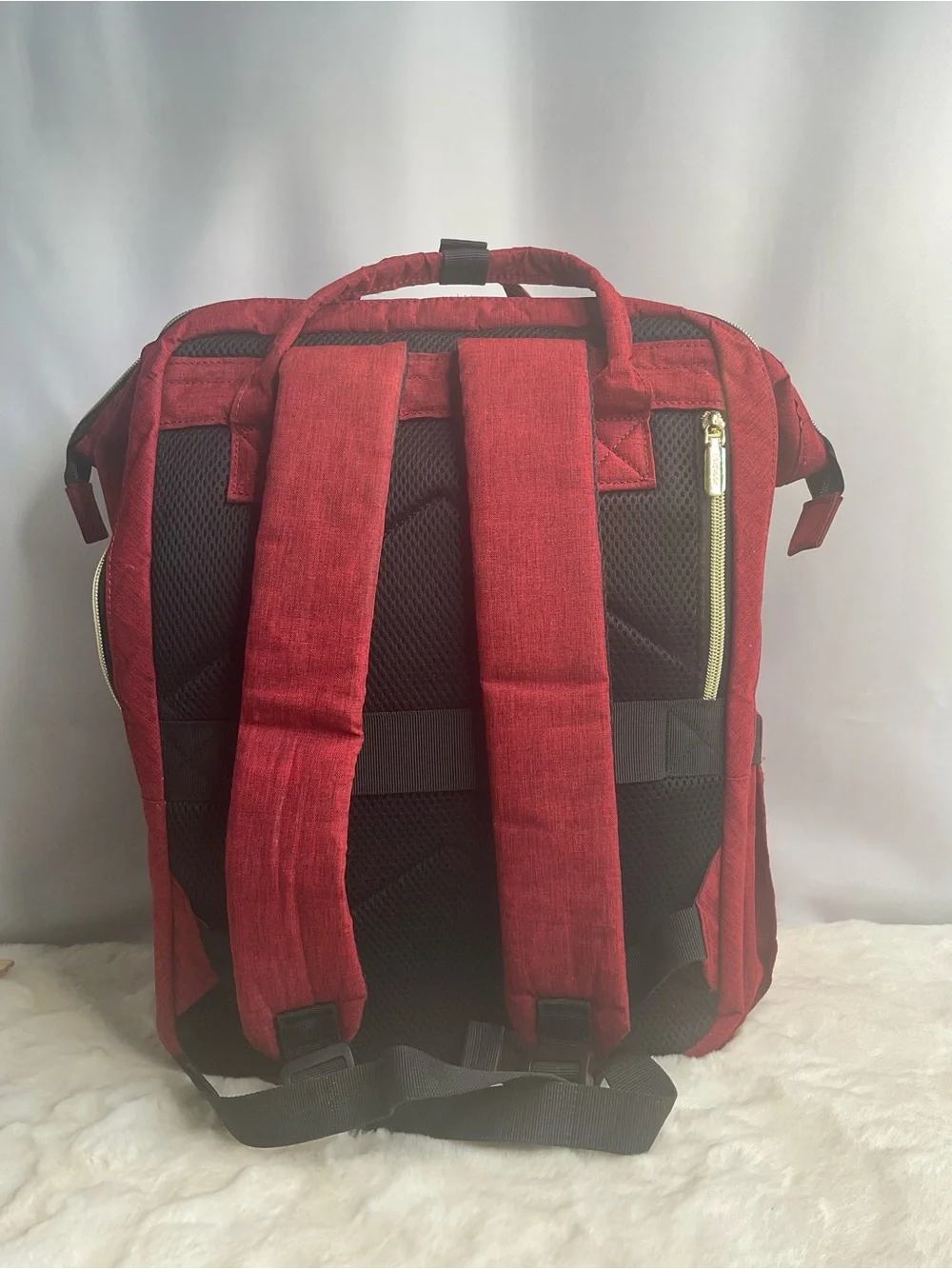 LOVEVOOK Red Travel / Diaper Backpack – Multi-Compartment Laptop & Mom Bag